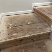 Sanding stair framing