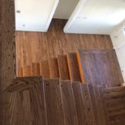Refinished Red Oak flooring and staircase
