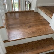 Refinished Red Oak flooring and staircase