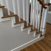 Refinished Red Oak flooring and staircase