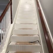 Installing new stair risers - almost done.