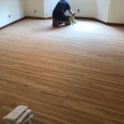 Applying stain to Red Oak flooring