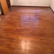 1 1/2' wide Red Oak plank floors - pre-refinishing