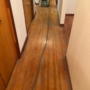 1 1/2' wide Red Oak plank floors - pre-refinishing