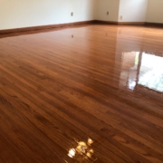 Stained and finished 1 1/2" wide Red Oak flooring