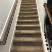 Existing carpeted staircase