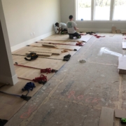 Installing oak plank flooring