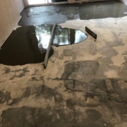 leveling concrete slab subfloor for LVP