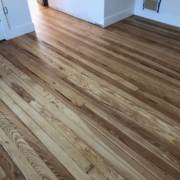 Finished heart pine flooring