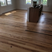 Finishing heart pine flooring