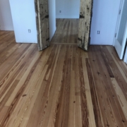 Finishing heart pine flooring