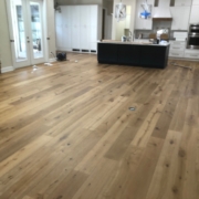 Installed 8 inch wide, French White Oak plank flooring