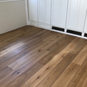 Installed 8 inch wide, French White Oak plank flooring