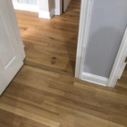 Refinished 3 inch wide white oak flooring