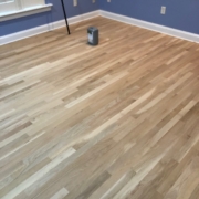 Refinished 3 inch wide white oak flooring