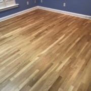 Refinished 3 inch wide white oak flooring