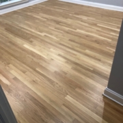 Refinished 3 inch wide white oak flooring