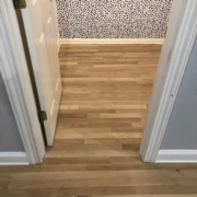 Refinished 3 inch wide white oak flooring