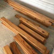 Assorted lengths of Australian Cypress flooring