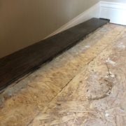 Installing birch flooring - top of the stairs