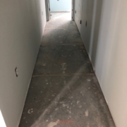 Leveling plywood subfloor