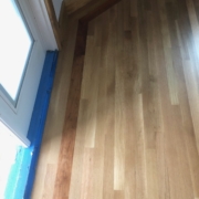 Finished White Oak floor with Cherry border