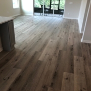 9" wide, gray, Luxury Vinyl Plank - installed.