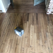 Refinished and whitewashed Heart Pine floors