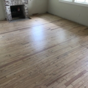 Refinished and whitewashed Heart Pine floors