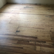 Refinished and whitewashed Heart Pine floors