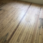 Refinished and whitewashed Heart Pine floors