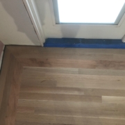 White Oak flooring with Cherry border - sanded