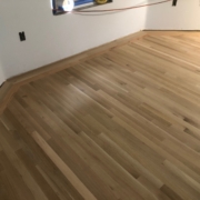 White Oak flooring with Cherry border - sanded