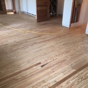 Sanding Heart Pine Flooring