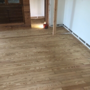 Sanding Heart Pine Flooring