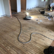 Sanding Heart Pine Flooring