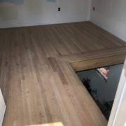 White Oak flooring and Cherry border - installed