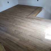 White Oak flooring and Cherry border - installed