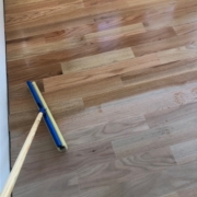 Stain and finish Oak flooring.
