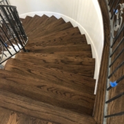 Stained and finished Oak stair treads.