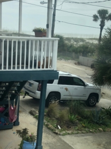 View out the window - St. Augustine Beach.