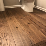 Hickory hardwood flooring - installed.