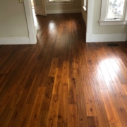 Solid Acacia wood flooring - installed.