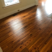 Solid Acacia wood flooring - installed.