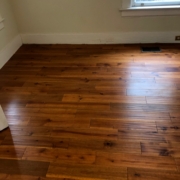 Solid Acacia wood flooring - installed.