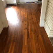 Solid Acacia wood flooring - installed.