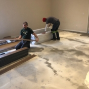 Installing Luxury Vinyl Plank flooring.