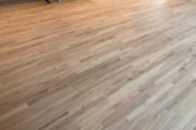 Natural look refinished Red Oak floors.