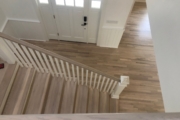 Finished Oak stairs and solid White Oak flooring.