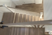 Finished Oak stairs and solid White Oak flooring.